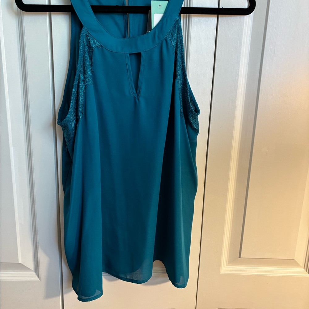 Papermoon Teal Sleeveless Tank Top NWT